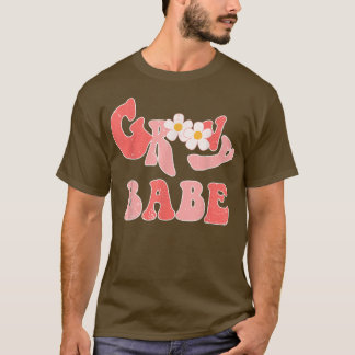 Groovy Babe Groovy Bride Hippie Boho Flower T-shirt