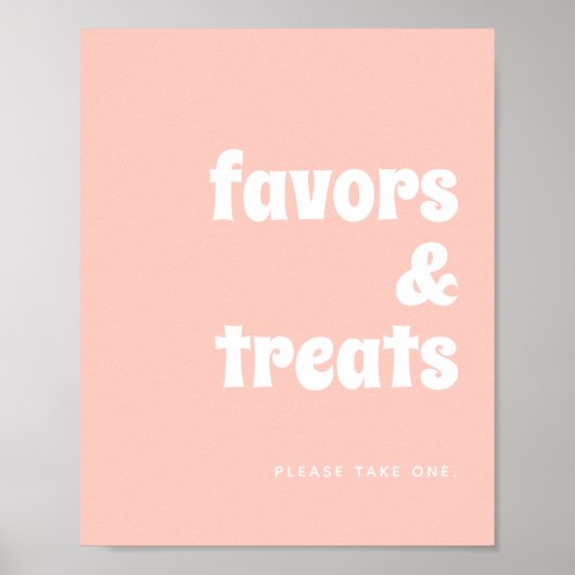 Groovy Baby Hippie Retro Baby shower Favor Sign Poster (Voorkant)