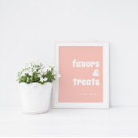 Groovy Baby Hippie Retro Baby shower Favor Sign