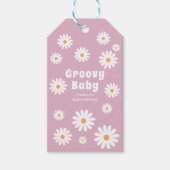 Groovy Baby Meisje Douche Bloem Power Dank u Cadeaulabel (Voorkant)