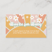 Groovy Baby Retro Baby shower Book Request Enclosu Informatiekaartje (Voorkant)