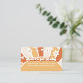 Groovy Baby Retro Baby shower Book Request Enclosu Informatiekaartje (Staand voorkant)