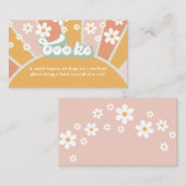 Groovy Baby Retro Baby shower Book Request Informatiekaartje (Voorkant / Achterkant)