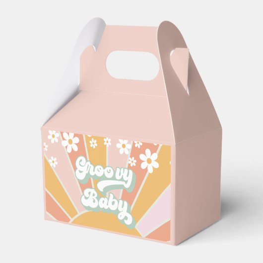 Groovy Baby Retro Sunshine daisy boho bedankt Bedankdoosjes (Voorkant Zijde)