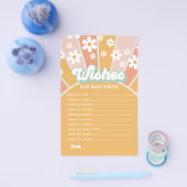 Groovy Baby Retro Sunshine Wishes for Baby Flyer (Enkel)