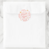 Groovy Baby Roze Check Daisy bedankt Ronde Sticker (Tas)