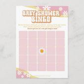 Groovy Baby shower, Boho Retro, 70's Vibe Games Menu (Voorkant)