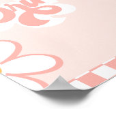 Groovy Baby shower Drinken Sign Poster (Hoek)