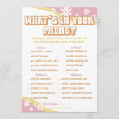 Groovy Baby shower Games, Boho Retro, 70's Vibe Menu (Voorkant)