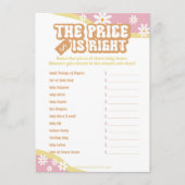 Groovy Baby shower Games, Boho Retro, 70's Vibe Menu (Voorkant)