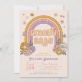 Groovy Baby shower Invitation | Groovy Baby Kaart (Voorkant)