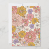 Groovy Baby shower Invitation | Groovy Baby Kaart (Achterkant)