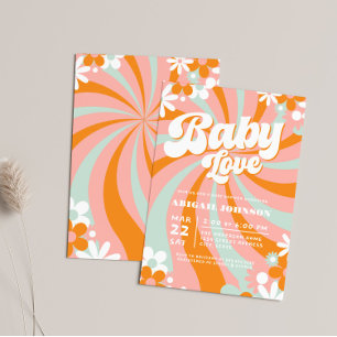 Groovy Baby shower Kaart
