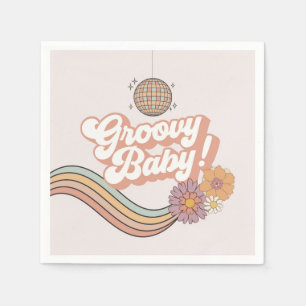 Groovy Baby shower Retro Party Borden Servet