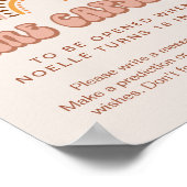 Groovy Baby shower Time Capsule Sign Poster (Hoek)