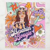 Groovy Bachelorette Last Bachin' Boogie V2 ID929 Wijn Etiket (Enkel label)