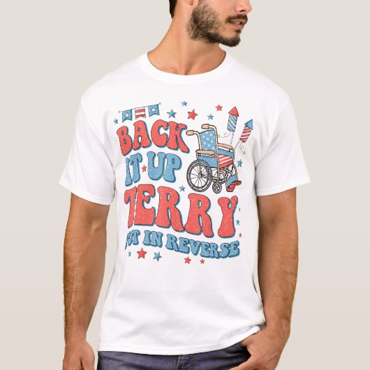 Groovy back-up Terry zet het in omgekeerde vuurwer T-shirt (Voorkant)