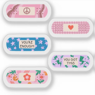 Groovy Band-Aid – Retro Motivatie Healing Design Sticker