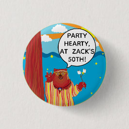 Groovy Beer Party Button