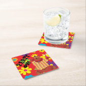 Groovy Beer Vierkant Papier Onderzetter (Insitu)