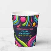 Groovy Birthday Bash Papieren Bekers (Voorkant)