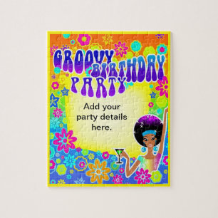 Groovy Birthday Uitnodiging Legpuzzel