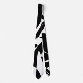Groovy Black en White Pattern Stropdas (Voorkant)