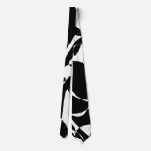 Groovy Black en White Pattern Stropdas (Achterkant)