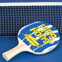 Groovy blauwe golf, gepersonaliseerde Ping Pong Pa