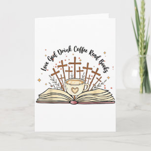 Groovy Bloemen Liefde God Drink Koffie Lees Boeken Kaart