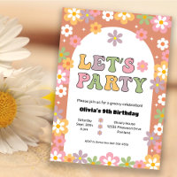 Groovy Bloemen Meisje Hippie Verjaardagsfeest