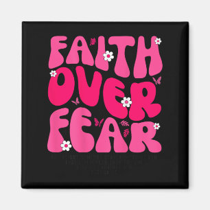 Groovy Bloemige Geloof Over Angst Religieus God Ch Magneet
