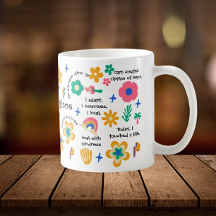Groovy Bloemige Verpleegster Retro RN Afstudeercad Koffiemok