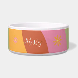 Groovy Bloemnaam Patroon    Voerbakje