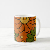 Groovy Bloom - Retro Floral 1970s mug (Devant droit)