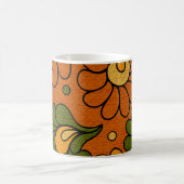 Groovy Bloom - Retro Floral 1970s mug (Centre)