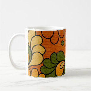 Groovy Bloom - Retro Floral 1970s mug Koffiemok