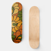 Groovy Bloom - Retro Floral 1970s skateboard (Recto)