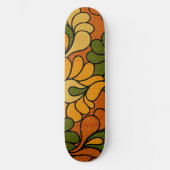 Groovy Bloom - Retro Floral 1970s skateboard (Recto)