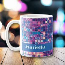 Groovy Blue & Paarse Discobal Gepersonaliseerd