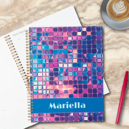 Groovy Blue & Paarse Discobal Gepersonaliseerd Planner