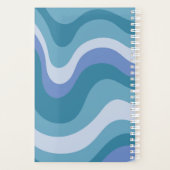 Groovy Blue Retro Teacher Planner (Achterkant)