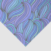 Groovy Blue Waves Tissuepapier (Detail)