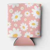 Groovy Blush Boho Daisy Bloementuin Patroon Blikjeskoeler (Voorkant)