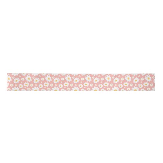Groovy Blush Boho Daisy Bloementuin Patroon Lint (Voorkant)