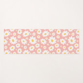 Groovy Blush Boho Daisy Bloementuin Patroon Yogamat (Voorkant (horizontaal))