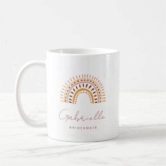 GROOVY Bohemian Rainbow Bridesmaid Mok (Links)