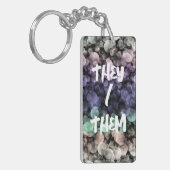 Groovy Boho Bubbles Eclectische Uingender Pride Vl Sleutelhanger (Voorkant Links)