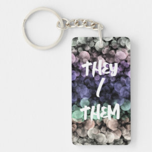 Groovy Boho Bubbles Eclectische Uingender Pride Vl Sleutelhanger