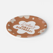 Groovy Boho Daisy Retro Meisje 1e Verjaardagsfeest Papieren Bordje (Gekanteld)